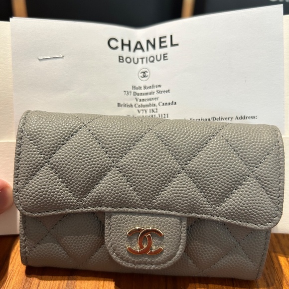 Chanel Classic Cardholder - Gray with Light Gold Hardware - Picture 6 of 6